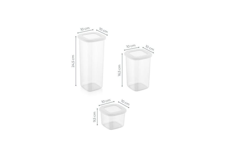 Förvaringslådeset (24 delar) Syril Vit - Vit - Förvaring - Småförvaring - Förvaringslåda - Plastback & plastlåda