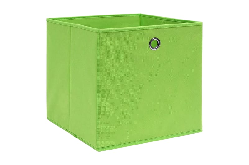 Förvaringslådor 10 st grön 32x32x32 cm tyg - Grön - Förvaringslåda