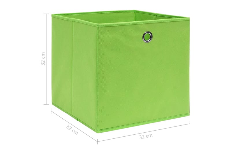 Förvaringslådor 10 st grön 32x32x32 cm tyg - Grön - Förvaring - Småförvaring - Förvaringslåda