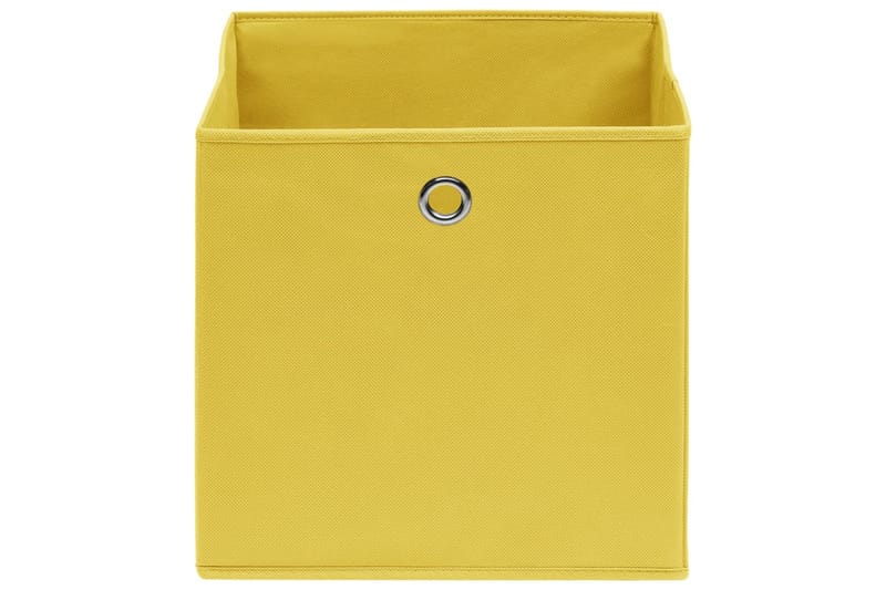 Förvaringslådor 10 st gul 32x32x32 cm tyg - Gul - Förvaringslåda
