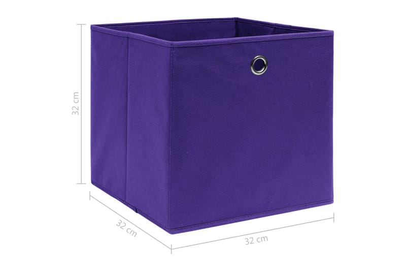 Förvaringslådor 10 st lila 32x32x32 cm tyg - Lila - Förvaring - Småförvaring - Förvaringslåda