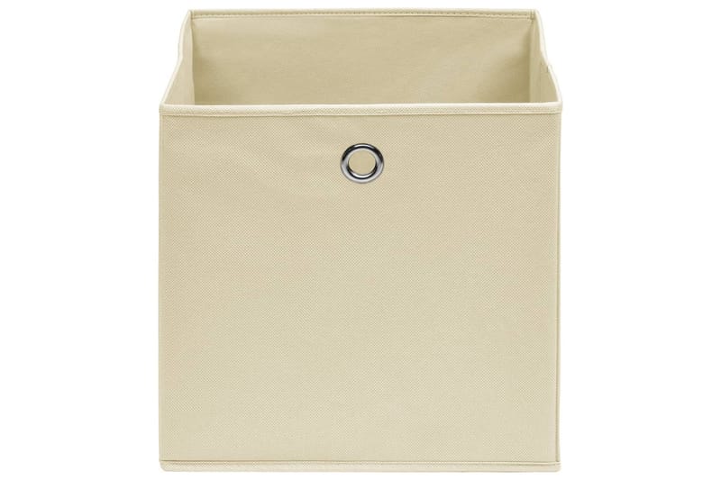 Förvaringslådor 10 st non-woven tyg 28x28x28 cm gräddvit - Kräm - Förvaring - Småförvaring - Förvaringslåda