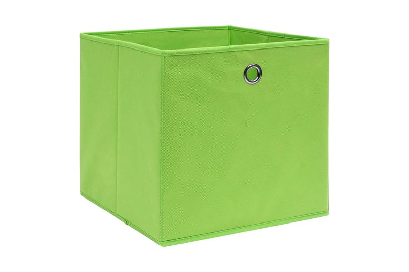 Förvaringslådor 10 st non-woven tyg 28x28x28 cm grön - Grön - Förvaring - Småförvaring - Förvaringslåda