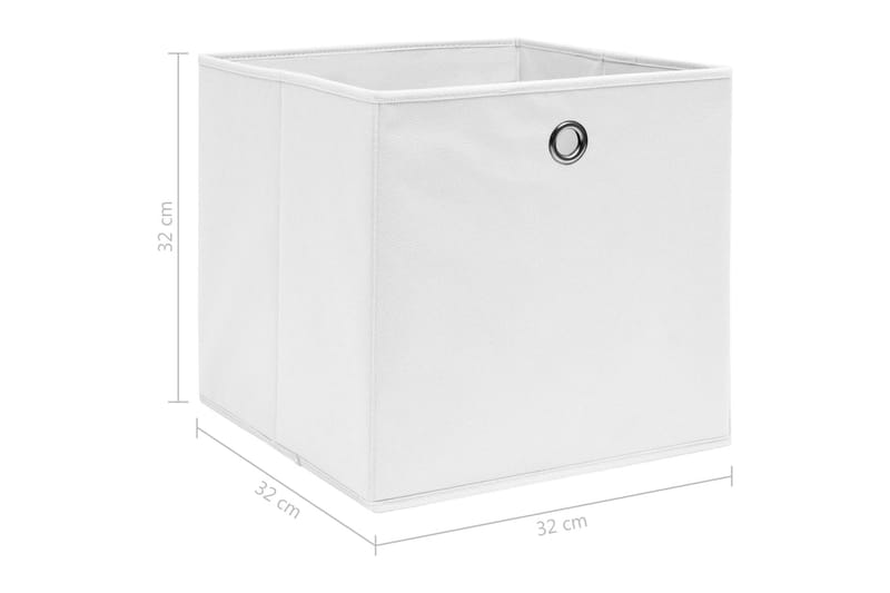 Förvaringslådor 10 st vit 32x32x32 cm tyg - Vit - Förvaring - Småförvaring - Förvaringslåda