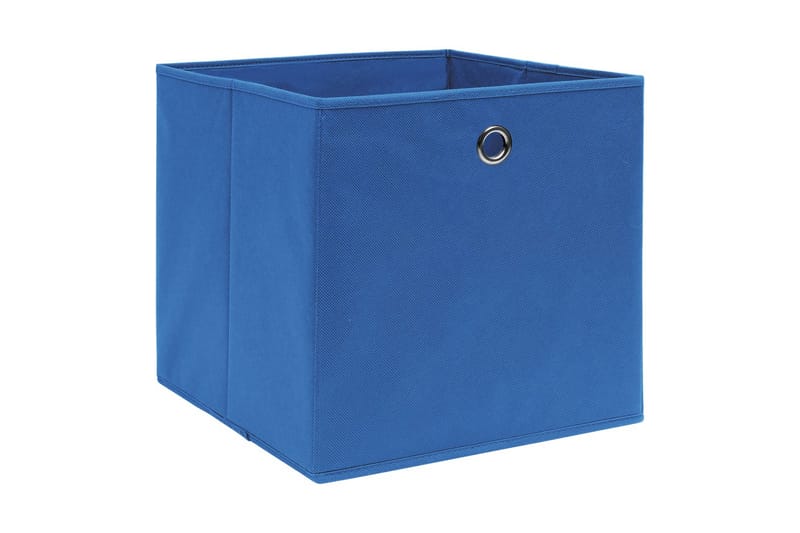 Förvaringslådor 4 st non-woven tyg 28x28x28 cm blå - Blå - Förvaringslåda