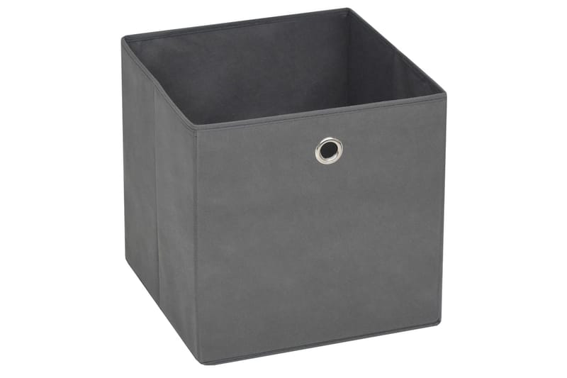 Förvaringslådor 4 st non-woven tyg 28x28x28 cm grå - Grå - Förvaring - Småförvaring - Förvaringslåda