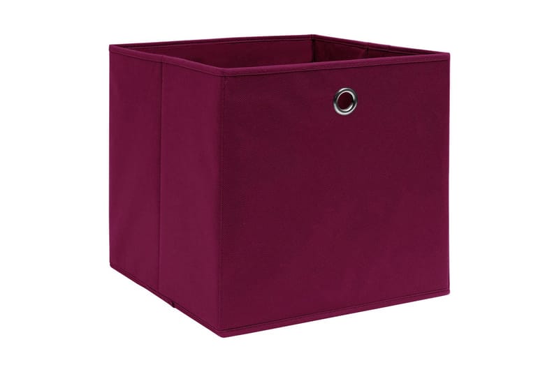 Förvaringslådor 4 st non-woven tyg 28x28x28 cm mörkröd - Röd - Förvaring - Småförvaring - Förvaringslåda