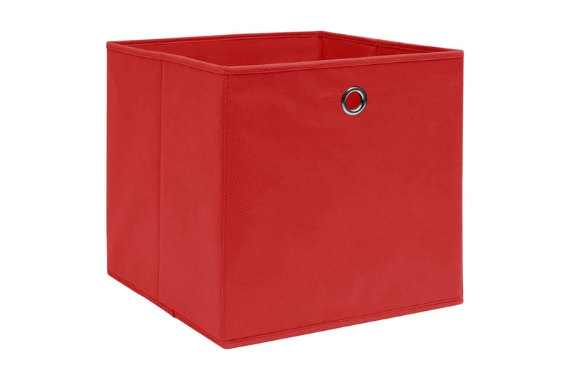 Förvaringslådor 4 st röd 32x32x32 cm tyg - Röd - Förvaring - Småförvaring - Förvaringslåda