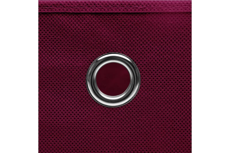 Förvaringslådor med lock 10 st 28x28x28 cm mörkröd - Mörkröd - Förvaring - Småförvaring - Förvaringslåda