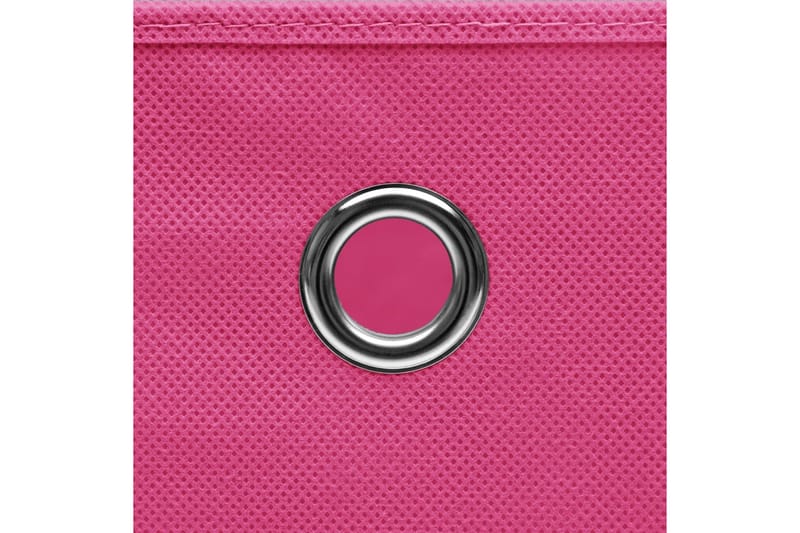 Förvaringslådor med lock 4 st rosa 32x32x32 cm tyg - Rosa - Förvaring - Småförvaring - Förvaringslåda