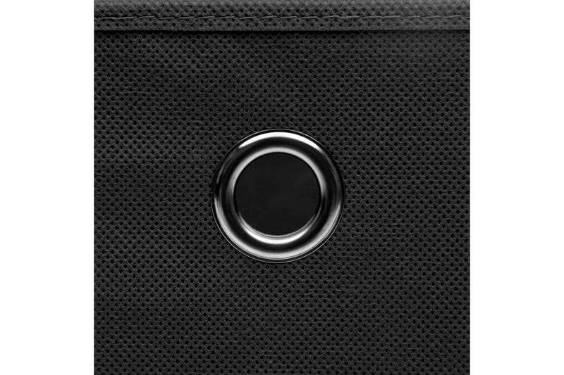 Förvaringslådor med lock 4 st svart 32x32x32 cm tyg - Svart - Förvaring - Småförvaring - Förvaringslåda