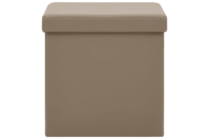 Hopfällbar förvaringspall cappuccino PVC - Cappuccino - Förvaring - Småförvaring - Förvaringslåda