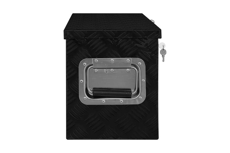 Förvaringslåda aluminium 80x30x35 cm svart - Svart - Förvaring - Småförvaring - Förvaringslåda - Lådor