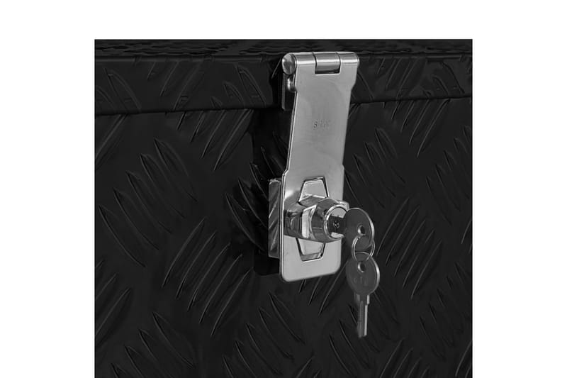 Förvaringslåda aluminium 80x30x35 cm svart - Svart - Förvaring - Småförvaring - Förvaringslåda - Lådor
