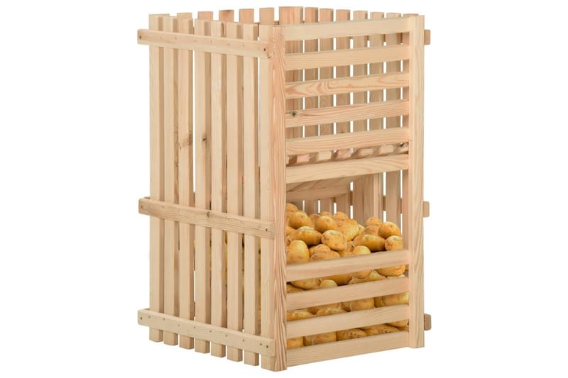 Potatislåda 50x50x80 cm massiv furu - Brun - Förvaring - Småförvaring - Förvaringslåda