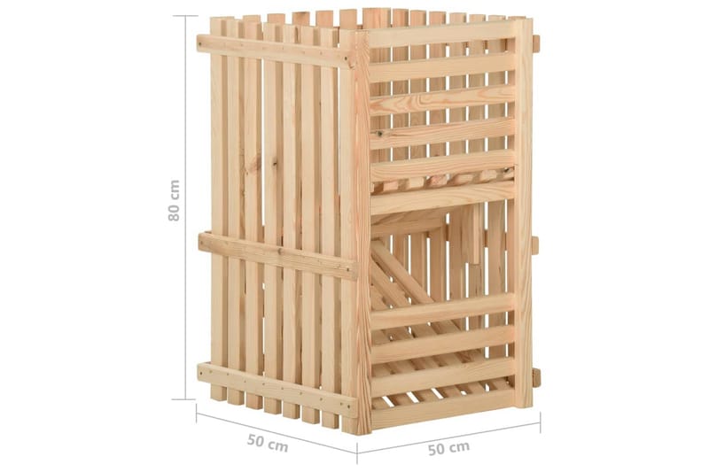 Potatislåda 50x50x80 cm massiv furu - Brun - Förvaring - Småförvaring - Förvaringslåda