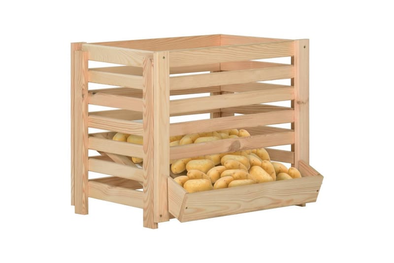 Potatislåda 60x40x50 cm massiv furu - Brun - Förvaring - Småförvaring - Förvaringslåda