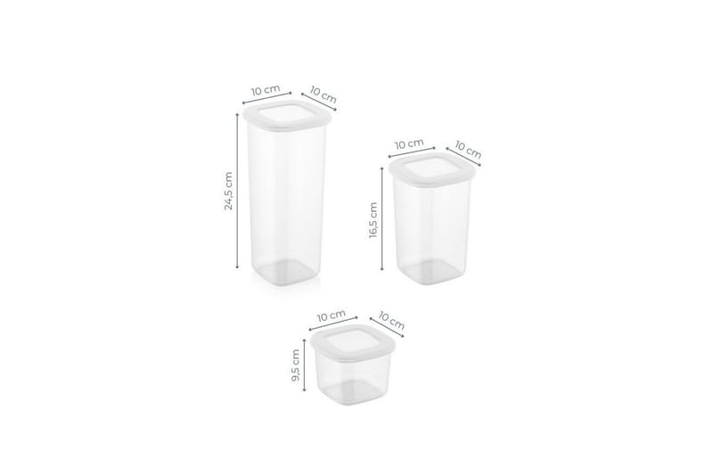Syril Förvaringslådor 10 cm - Vit - Förvaring - Småförvaring - Förvaringslåda - Plastback & plastlåda