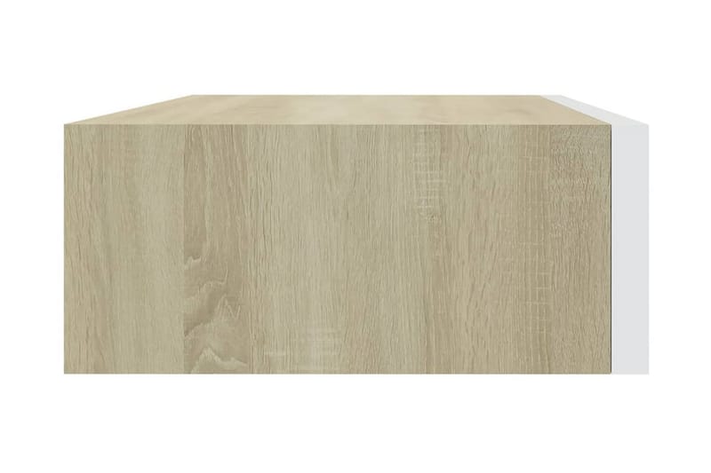 Vägglådor ek och vit 2 st 40x23,5x10 cm MDF - Beige/Vit - Förvaring - Småförvaring - Förvaringslåda