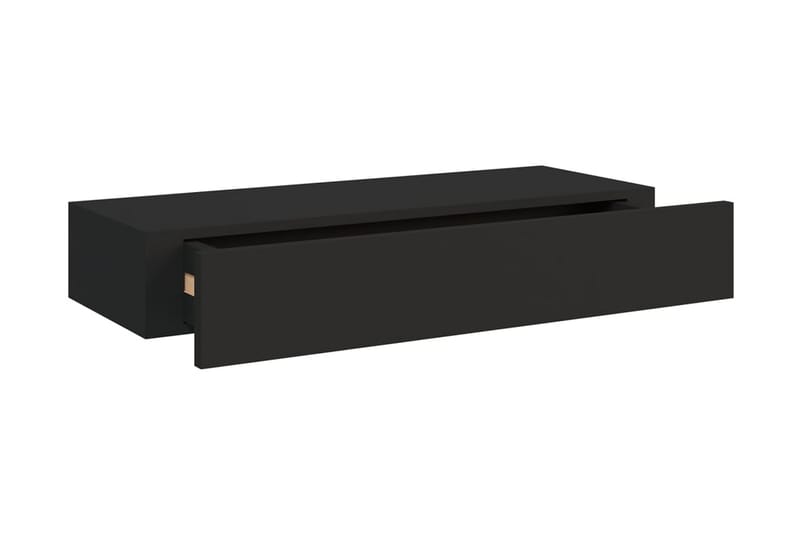 Väggmonterad låda 2 st svart 60x23,5x10 cm MDF - Svart - Förvaring - Småförvaring - Förvaringslåda