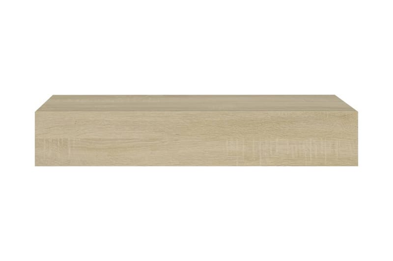 Väggmonterad låda ek 60x23,5x10 cm MDF - Brun - Förvaring - Småförvaring - Förvaringslåda
