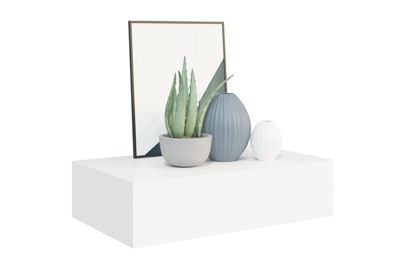 Väggmonterad låda vit 40x23,5x10 cm MDF - Vit - Förvaring - Småförvaring - Förvaringslåda