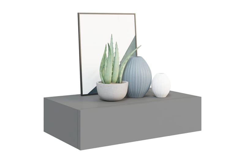 Väggmonterade lådor grå 2 st 40x23,5x10 cm MDF - Gr�å - Förvaring - Småförvaring - Förvaringslåda