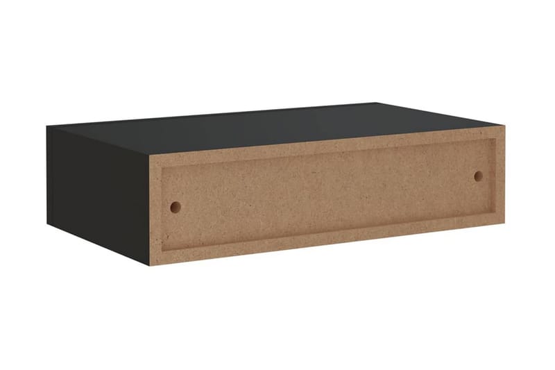 Väggmonterade lådor svart 2 st 40x23,5x10 cm MDF - Svart - Förvaring - Småförvaring - Förvaringslåda