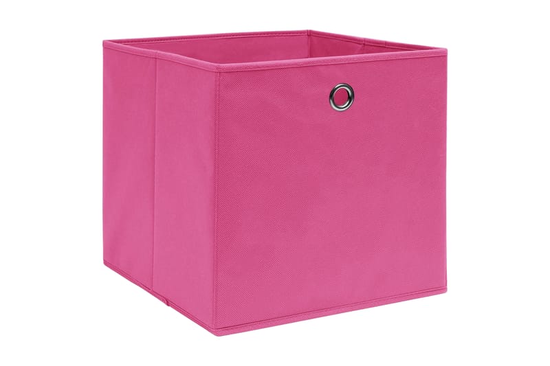 Förvaringslådor 4 st rosa 32x32x32 cm tyg - Rosa - Förvaringslåda