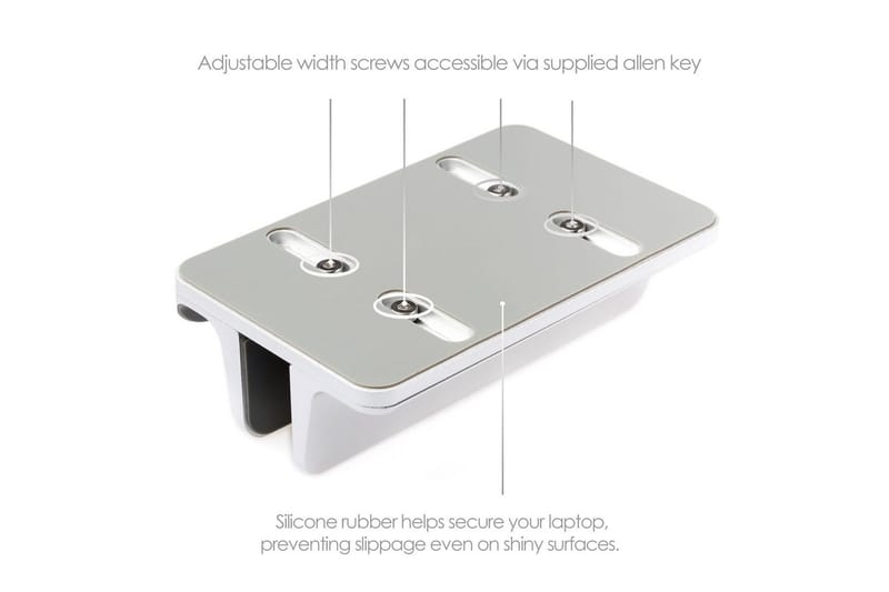 Bordsställ Desire2 2-in-1 Justerbar Aluminium - Silver - Förvaring - Småförvaring - Förvaringsställ - Laptopställ