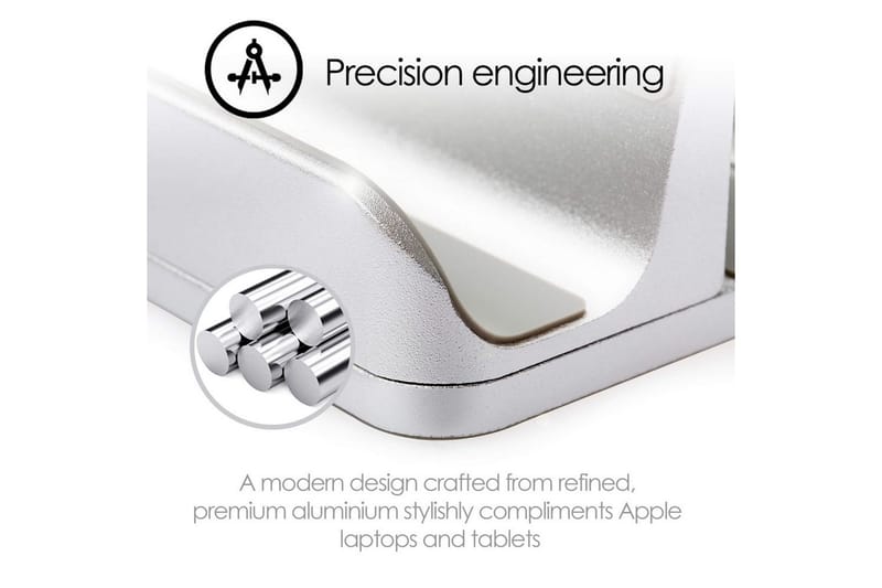 Bordsställ Desire2 2-in-1 Justerbar Aluminium - Silver - Förvaring - Småförvaring - Förvaringsställ - Laptopställ