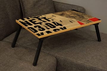 Bourdeau Laptopställ 25 cm - Trä/natur/Svart - Förvaring - Småförvaring - Förvaringsställ - Laptopställ