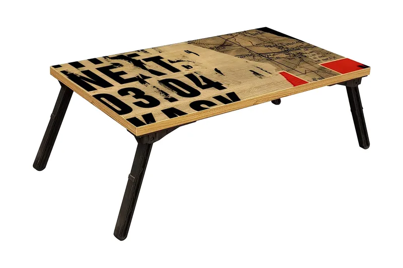 Bourdeau Laptopställ 25 cm, Trä/natur/Svart