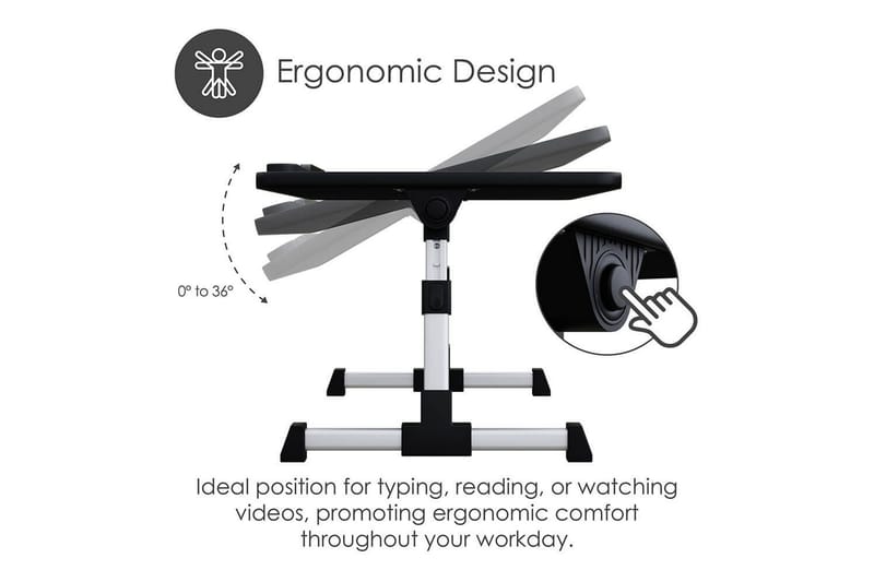 Laptopställ Desire2 Justerbart - Svart - Förvaring - Småförvaring - Förvaringsställ - Laptopställ