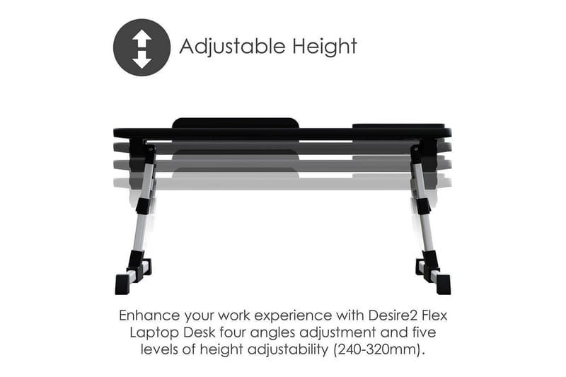 Laptopställ Desire2 Justerbart - Svart - Förvaring - Småförvaring - Förvaringsställ - Laptopställ