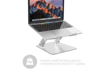 Laptopställ Desire2 Dual Pivot Riser Justerbar Aluminium Silver - Silver - Förvaring - Småförvaring - Förvaringsställ - Laptopställ