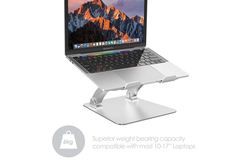 Laptopställ Desire2 Dual Pivot Riser Justerbar Aluminium Silver - Silver - Förvaring - Småförvaring - Förvaringsställ - Laptopställ