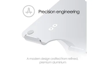 Laptopställ Desire2 Dual Pivot Riser Justerbar Aluminium Silver - Silver - Förvaring - Småförvaring - Förvaringsställ - Laptopställ
