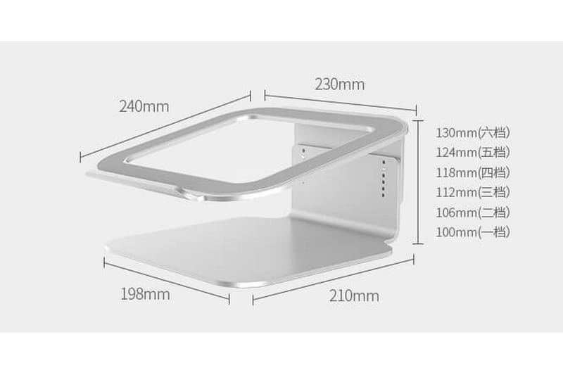 Laptopställ Desire2 Riser Elevator Justerbar Universal Silver - Silver - Förvaring - Småförvaring - Förvaringsställ - Laptopställ