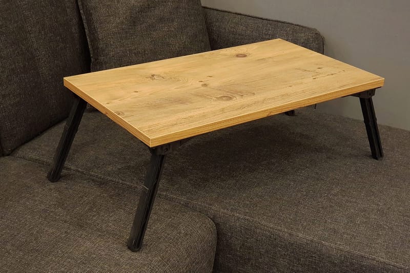 Nekeisha Laptopställ 25 cm - Trä/natur/Svart - Förvaring - Småförvaring - Förvaringsställ - Laptopställ