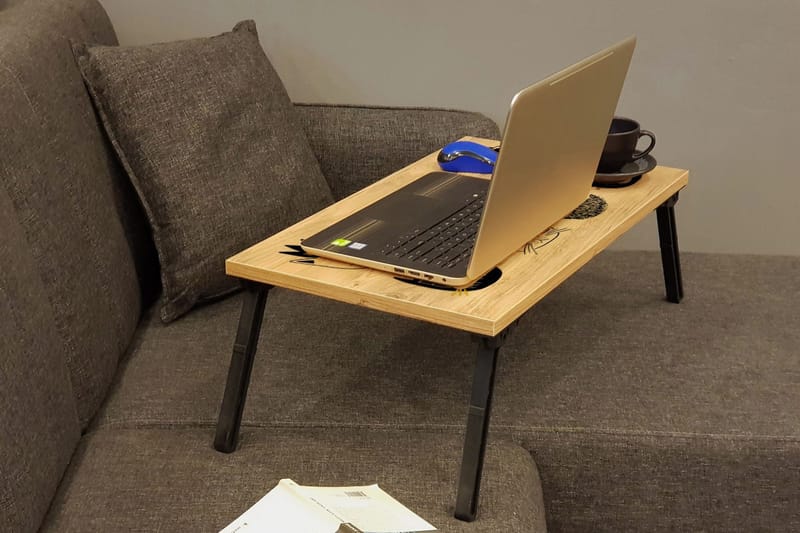 Rademacher Laptopställ 25 cm - Trä/natur/Svart - Förvaring - Småförvaring - Förvaringsställ - Laptopställ