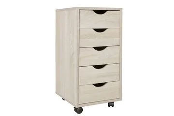 Rullkontejner Wohnling 5 lådor med folierad spånskiva och hjul, modern stil Sonoma - Sonoma - Förvaring - Förvaringsmöbler - Byrå - Hurtsar