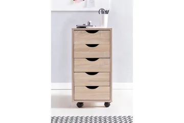 Rullkontejner Wohnling 5 lådor med folierad spånskiva och hjul, modern stil Sonoma - Sonoma - Förvaring - Förvaringsmöbler - Byrå - Hurtsar
