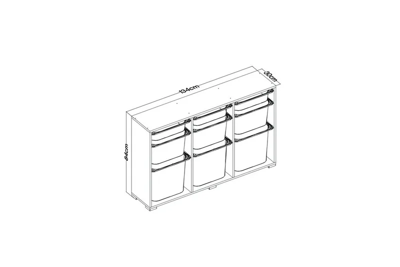 Flerfunktionsskåp Belna Vit - Vit - Förvaring - Småförvaring - Förvaringslåda