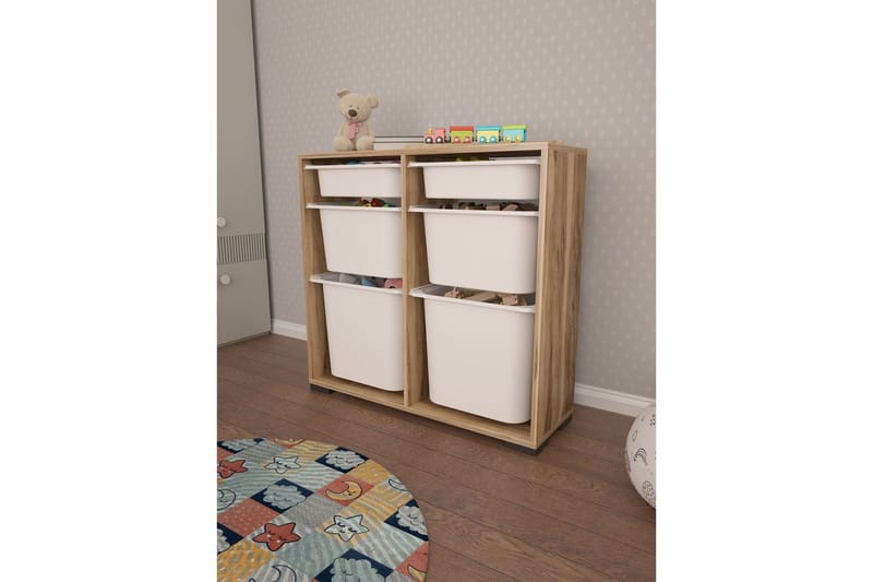 Flerfunktionsskåp Carla Valnöt Vit - Valnöt Vit - Förvaring - Småförvaring - Förvaringslåda