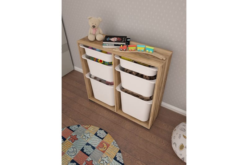 Flerfunktionsskåp Carla Valnöt Vit - Valnöt Vit - Förvaring - Småförvaring - Förvaringslåda