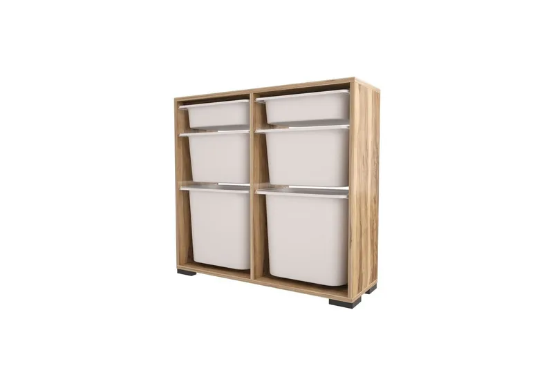 Flerfunktionsskåp Carla Valnöt Vit - Valnöt Vit - Förvaring - Småförvaring - Förvaringslåda