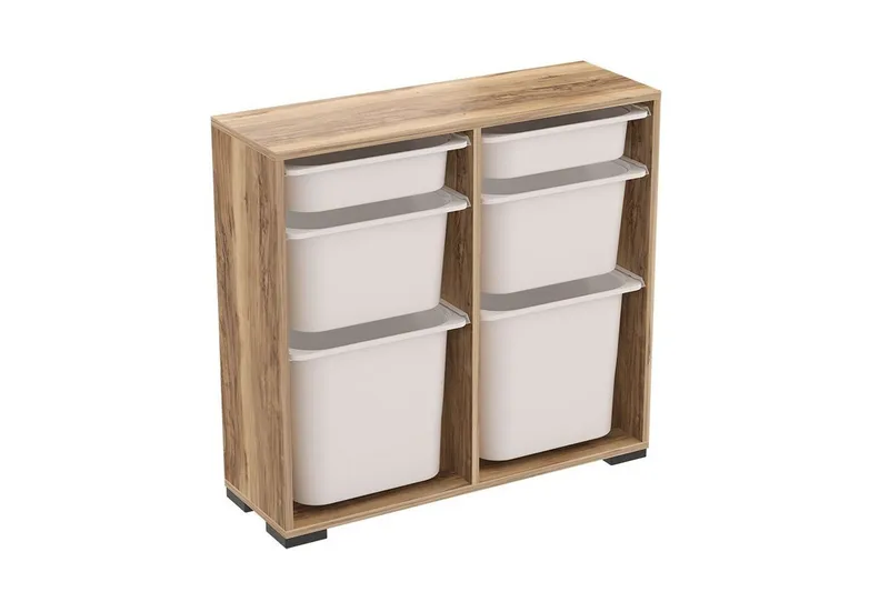 Flerfunktionsskåp Carla Valnöt Vit - Valnöt Vit - Förvaring - Småförvaring - Förvaringslåda