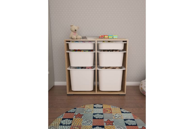 Flerfunktionsskåp Carla Valnöt Vit - Valnöt Vit - Förvaring - Småförvaring - Förvaringslåda