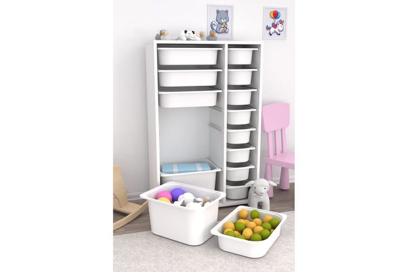 Flerfunktionsskåp Havor Vit - Vit - Förvaring - Småförvaring - Förvaringslåda